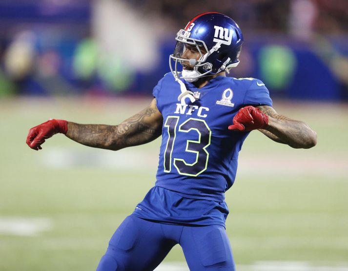 Odell Beckham í stjörnuleiknum í fyrra.