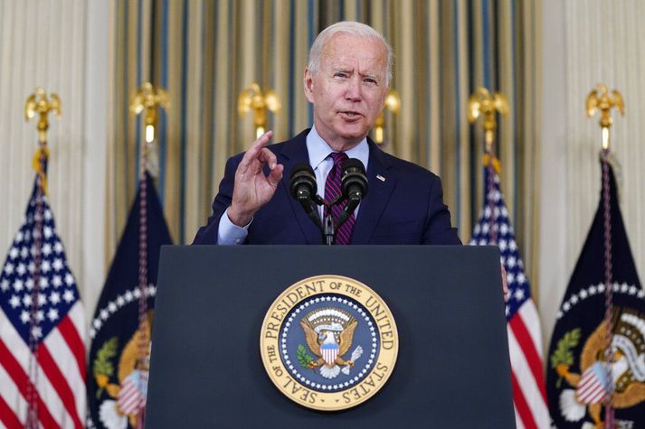 Joe Biden var harðorður í garð repúblikana á Bandaríkjaþingi í ávarpi í Hvíta húsinu í dag.