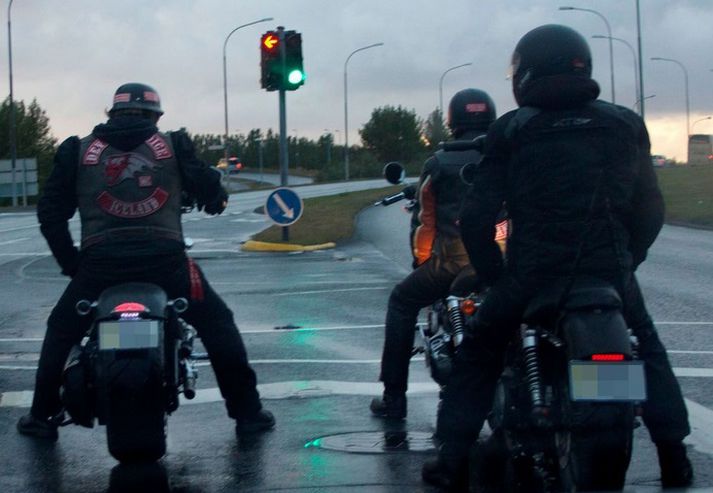 Merktir meðlimir Devil's Choice á götum Reykjavíkur. Myndin er úr safni.