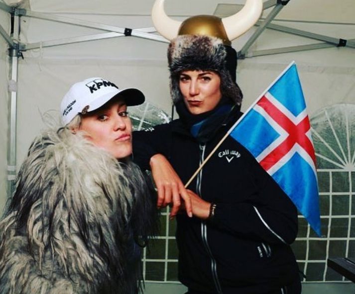 Ólafía Þórunn Kristinsdóttir og Sandra Gal.