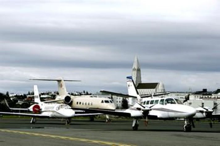 Frá Reykjavíkurflugvelli.