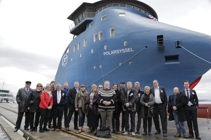 Búið er að sjósetja skipið Polarsyssel, sem er í eigu íslenska fyrirtækisins Fáfnis Offshore.