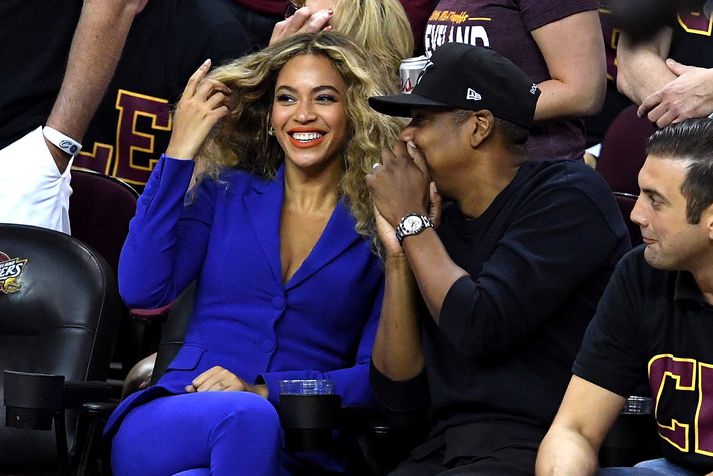 Beyoncé og Jay-Z eru dugleg að mæta á NBA leiki.