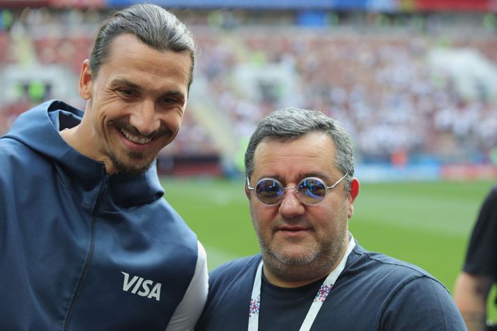 Raiola ásamt Zlatan en þeir hafa unnið lengi saman.