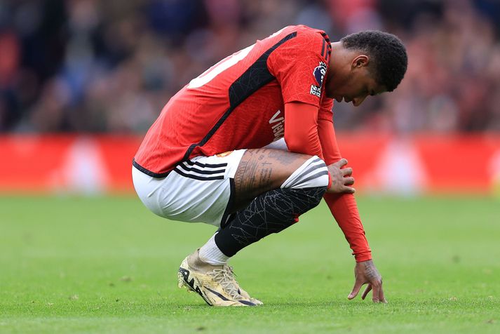 Marcus Rashford átti erfitt tímabil með Manchester United og horfir á EM heima í stofu í sumar.