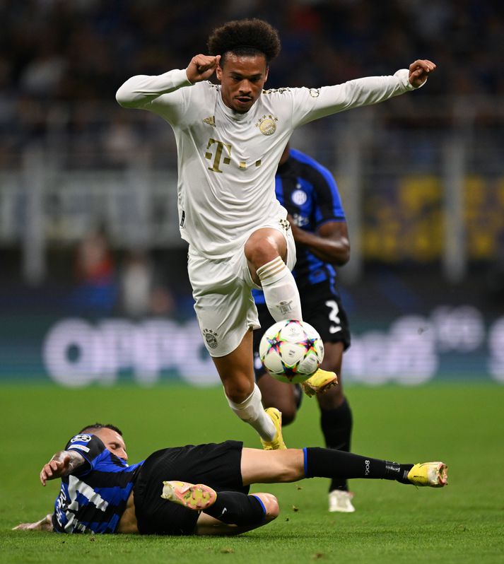 Leikmenn Inter náðu ekki að stöðva Leroy Sané í kvöld.
