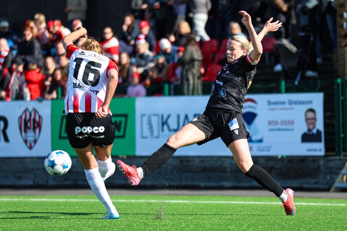Sandra María Jessen skoraði í kvöld en klikkaði líka á víti.