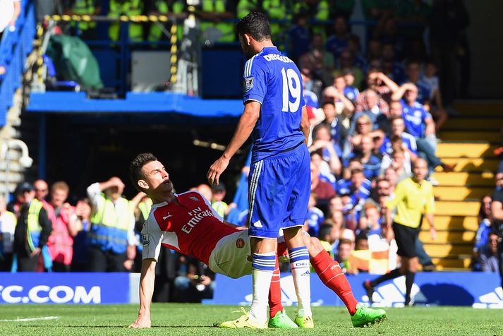 Costa og Koscielny í leiknum.