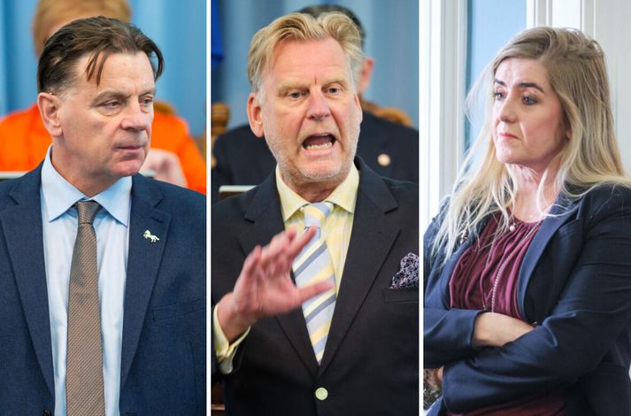 Karl Gauti Hjaltason, Sigmundur Ernir Rúnarsson og Bryndís Haraldsdóttir voru meðal þeirra sem gerðu Grænland og stöðu alþjóðamála að umræðuefni á Alþingi í dag.