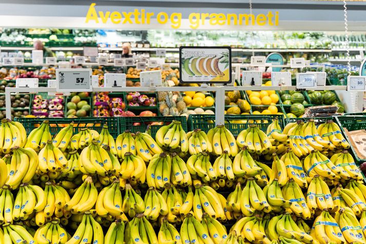 Þrátt fyrir að matvöruverð hafi hækkað eru bananar ódýrari.
