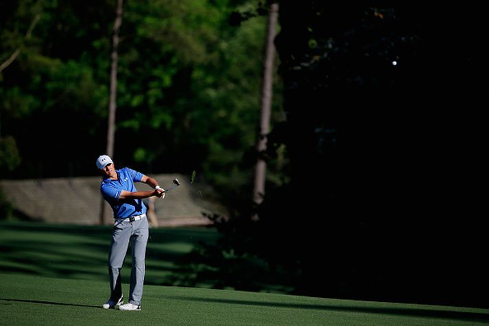 Jordan Spieth hefur verið frábær á Augusta hingað til.