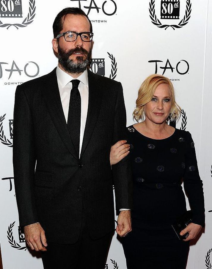 Patricia Arquette ásamt listamanninum Eric White.