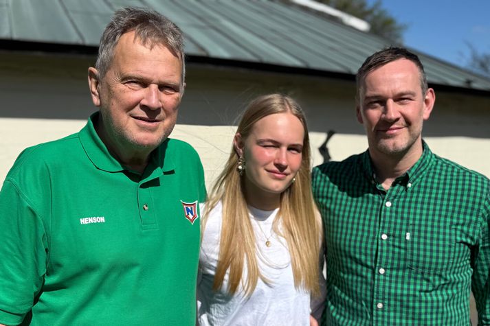 Gunnar Þorvarðarson, sonur hans Logi Gunnarsson og dóttir hans, Sara Logadóttir, hafa samanlagt unnið tíu Íslandsmeistaratitla. Sara vann sinn fyrsta á sunnudaginn.