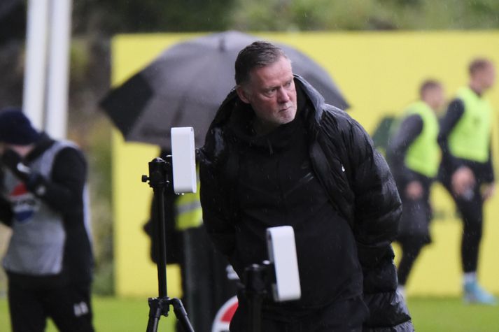 Heimir Guðjónsson var ánægður með ýmislegt í stórsigrinum á KA í dag.