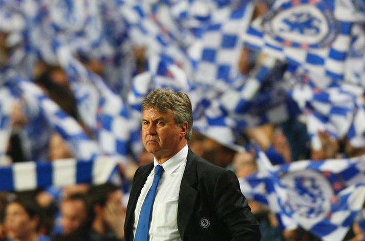 Guus Hiddink á Brúnni fyrir tveimur árum.