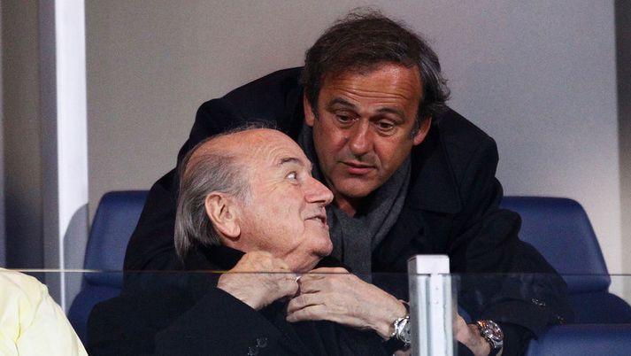 Sepp Blatter og Michel Platini.