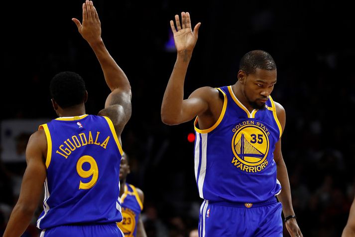 Kevin Durant og Andre Iguodala.