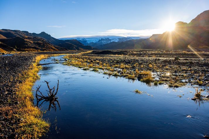 Það er talsvert frost í Þórsmörk en sem betur fer blotnaði fólkið ekki, sem hefði bætt gráu ofan í svart. Myndin er úr safni.