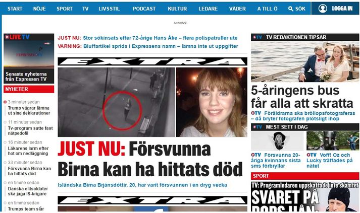 Forsíða Expressen.se