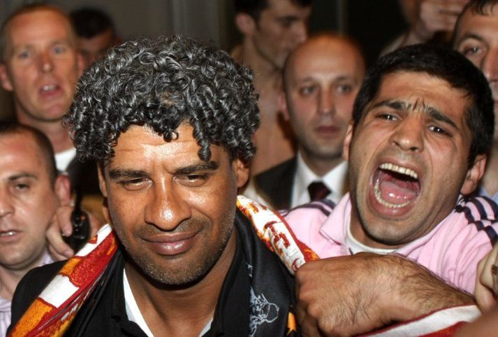 Stuðningsmenn Galatasaray tóku vel á móti Rijkaard á sínum tíma