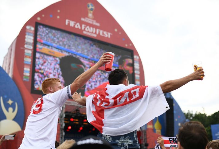 Stuðningsmenn hafa hingað til getað safnast saman í Fan Zone án þess að þurfa að greiða neinn aðgangseyri.