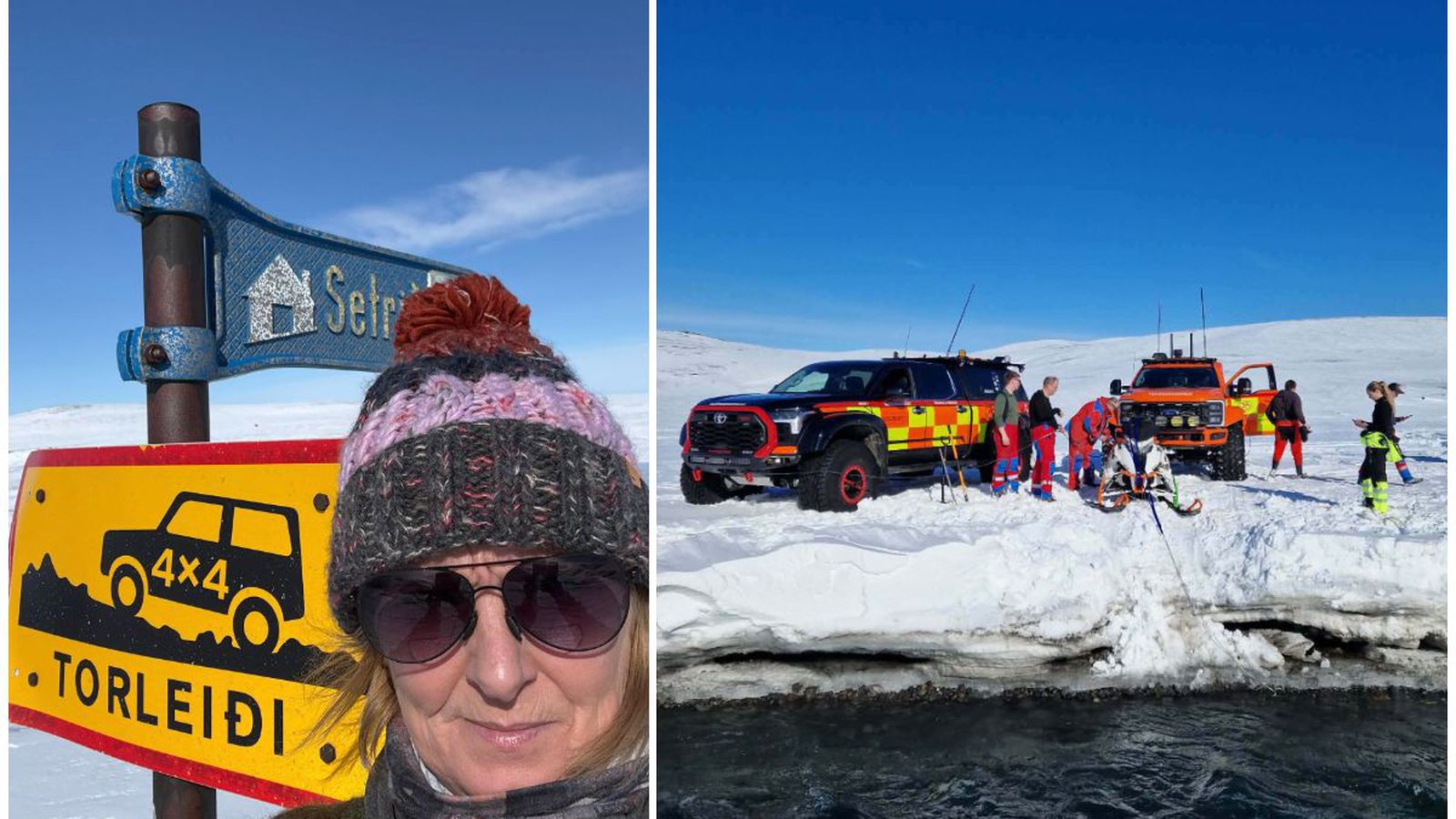 Engin vettlinga­tök hjá Röggu þegar Mummi sökk í jökul­vatn