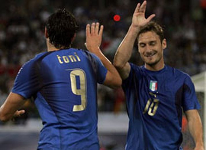 Toni og Totti sáttir í leikslok