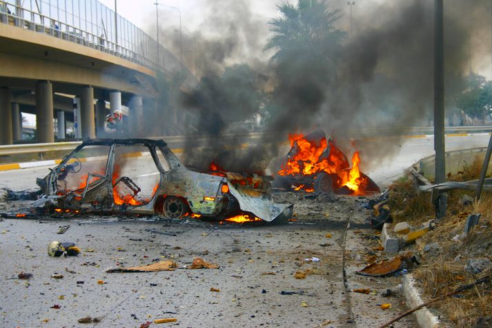 Bílasprengja í Baghdad.