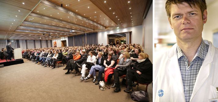 Björn Zoëga, forstjóri Landspítalans, segist hafa orðið hissa eftir niðurstöðu fundarins á Grand Hóteli í gær.