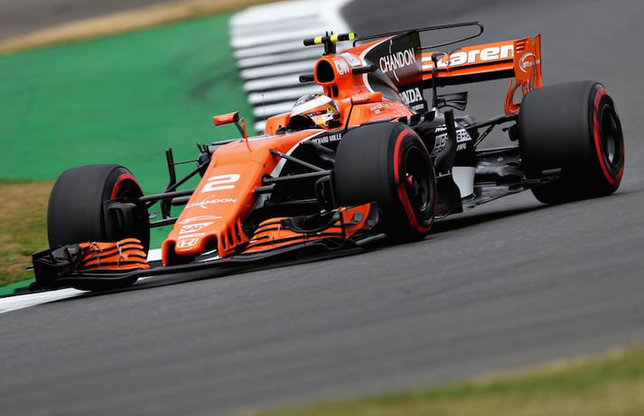 Stoffel Vandoorne á McLaren-Honda bílnum.