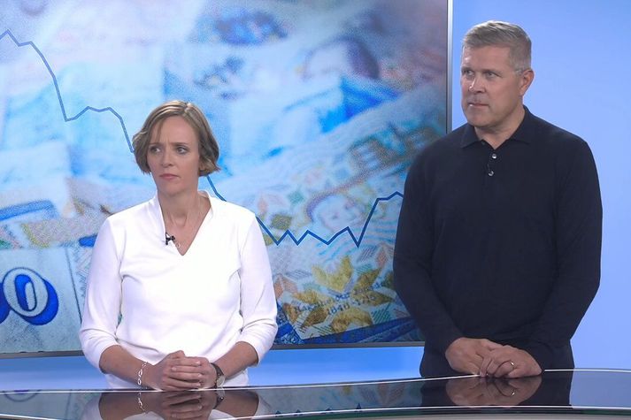 Halla Gunnarsdóttir og Bjarni Benediktsson ræddu kjaramálin í kvöldfréttum Sýnar.