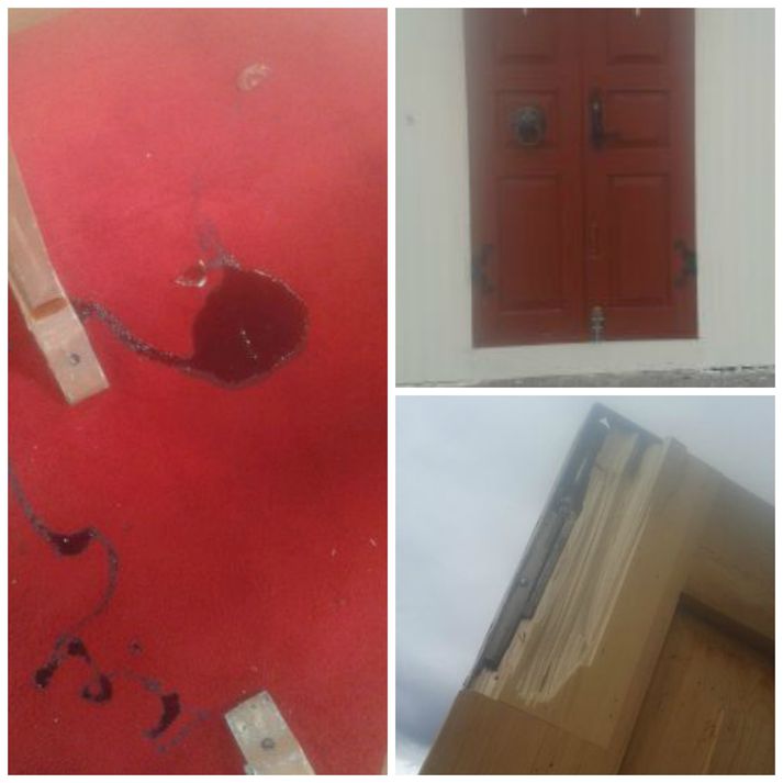 Ragnheiður Pálsdóttir tók þessar myndir af verksummerkjum óboðnu gestanna.