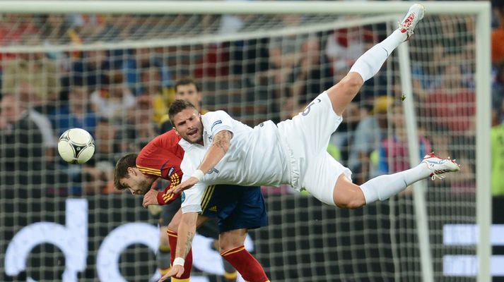 Olivier Giroud í leik með Frökkum á EM.