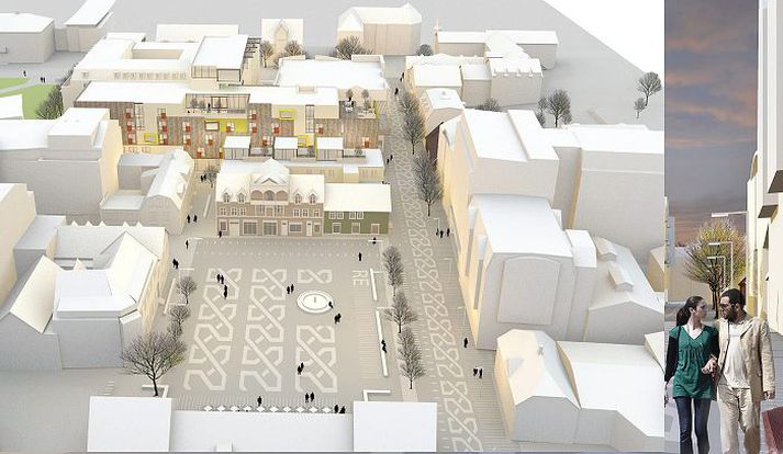 Gömlu húsin við Vallarstræti 4 og Aðalstræti 7 hefðu verið færð saman og inn á Ingólfstorg. Í staðinn er gert ráð fyrir að söluskálar við hinn enda torgsins fari og torgið stækki þeim megin.