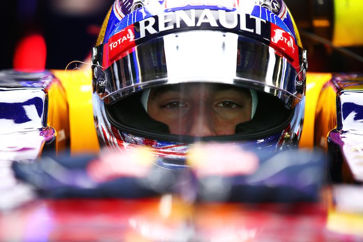 RIcciardo er vel merktur Renault núna, ætli það verði Ferrari á næsta ári?