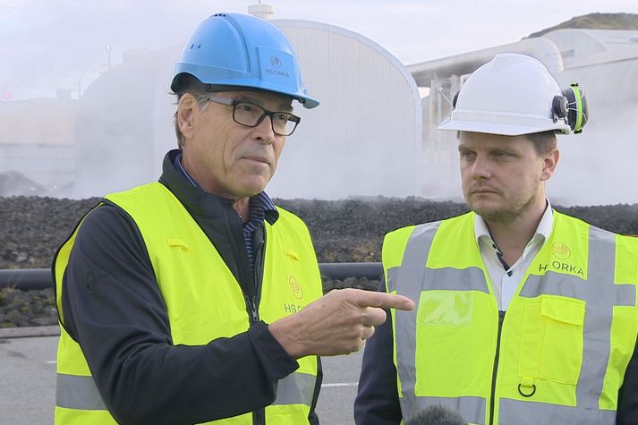 Rick Perry var staddur á Íslandi í tengslum við Hringborð norðurslóða í síðustu viku.