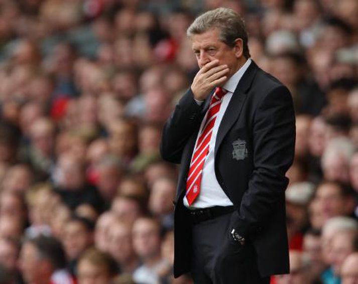 Roy Hodgson þurfti að horfa á sína menn tapa fyrir Blackpool í dag.
