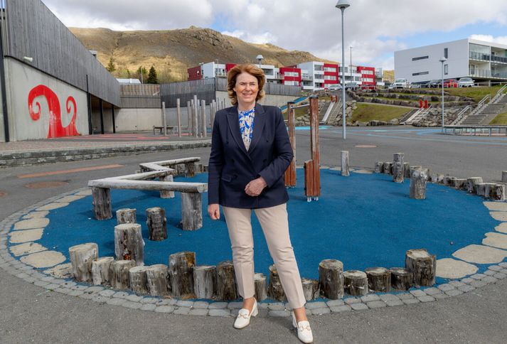 Regína Ás­valds­dótt­ir bæjarstjóri í Mosfellsbæ.