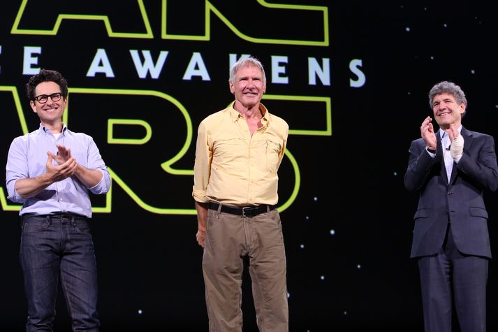 JJ Abrams og Harrison Ford létu sig ekki vanta á Disney-ráðstefnuna.