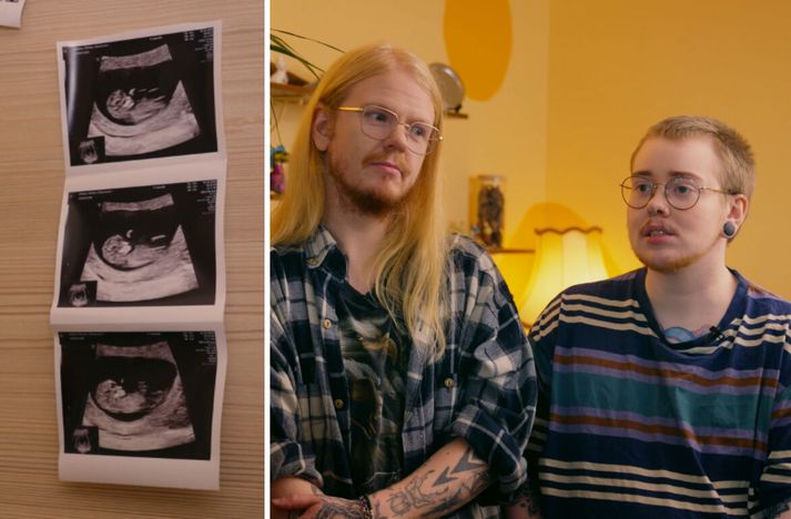 Þeir Jóhann og Askur eiga von á sínu fyrsta barni saman. 