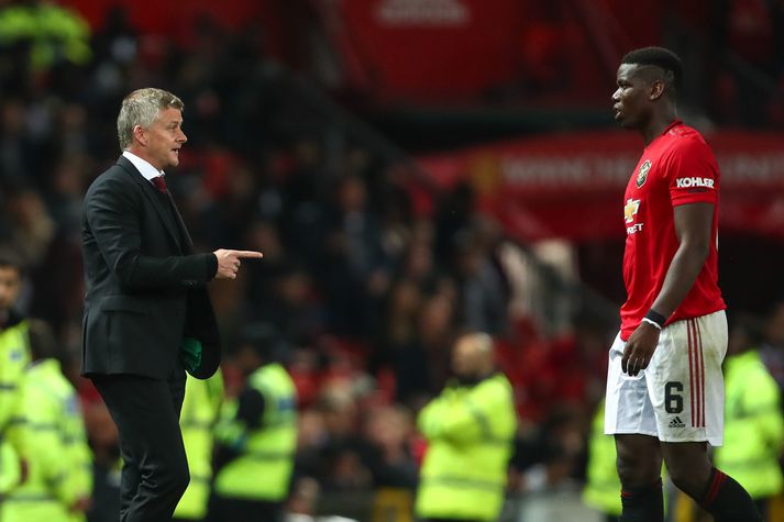 „Hey, hvenær ætlar þú að skrifa undir nýjan samning?“ er Ole Gunnar eflaust að spyrja Pogba.