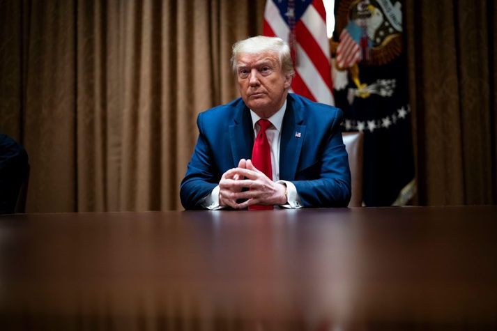 Donald Trump Bandaríkjaforseti ræddi afstöðu sína í málinu á Twitter í gær.