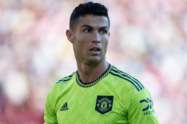 Cristiano Ronaldo var í byrjunarliði Manchester United fyrir rúmri viku þegar liðið fékk slæma útreið gegn Brentford.