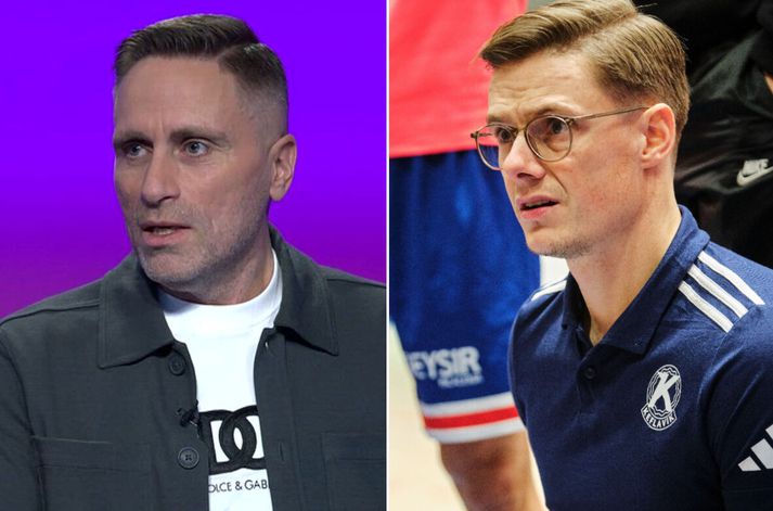 Benedikt Guðmundsson, sérfræðingur Körfuboltakvölds og Daníel Guðni Guðmundsson, þjálfari Keflavíkur. 