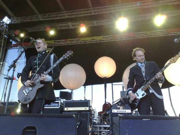 Vel var tekið á móti Sigur Rós í kvöld.