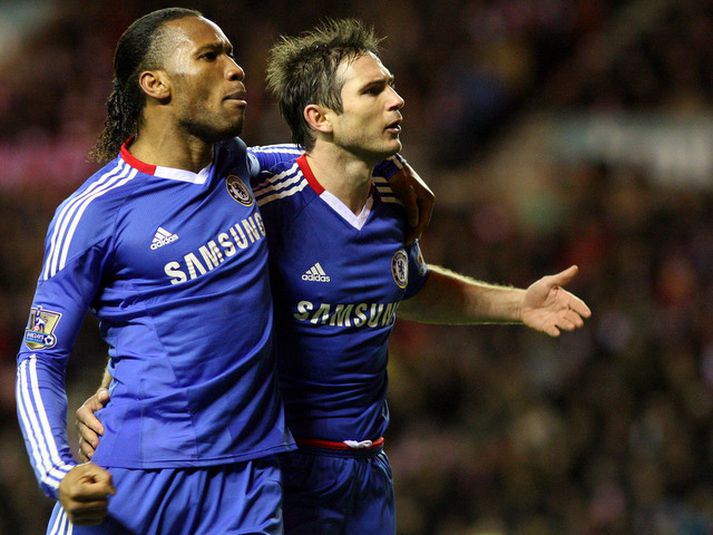 Frank Lampard og Didier Drogba.