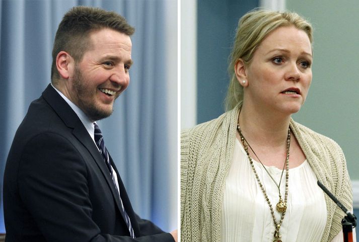 Guðlaugur Þór og Katrín notuðu slangur á þinginu í gærkvöldi.