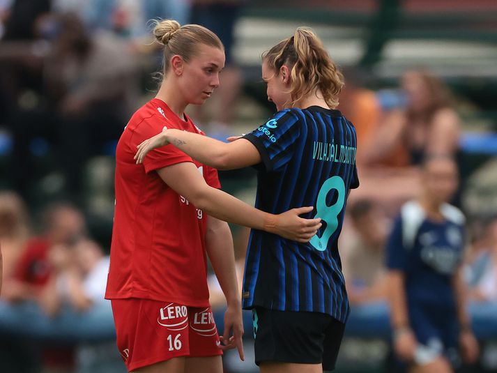 Diljá Ýr Zomers og félagar í Brann komust ekki áfram en það gerðu aftur á móti Karólína Lea Vilhjálmsdóttir og félagar hennar í Internazionale.