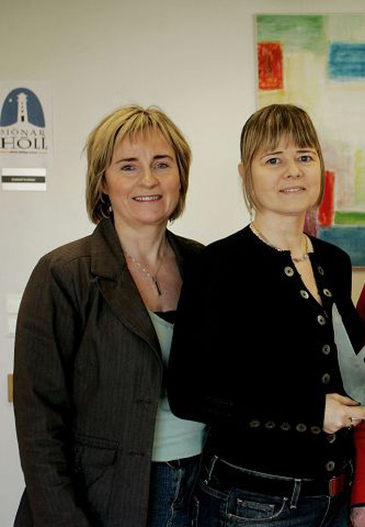 Stoltir starfsmenn sjónarhóls Jarþrúður Þórhallsdóttir, Guðríður Hlíf Aðalsteinsdóttir, Hrefna Haraldsdóttir og Guðbjörg Andrésdóttir.Fréttablaðið/Valli