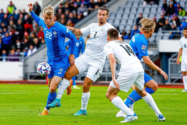 Andri Lucas Guðjohnsen og félagar í íslenska landsliðinu þurfa að hafa mikið fyrir því að komast á EM.